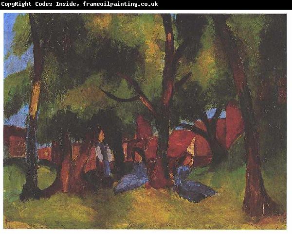 August Macke Children und sunny trees